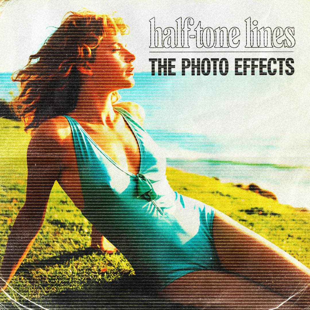 Halftone Lines Photo Effect