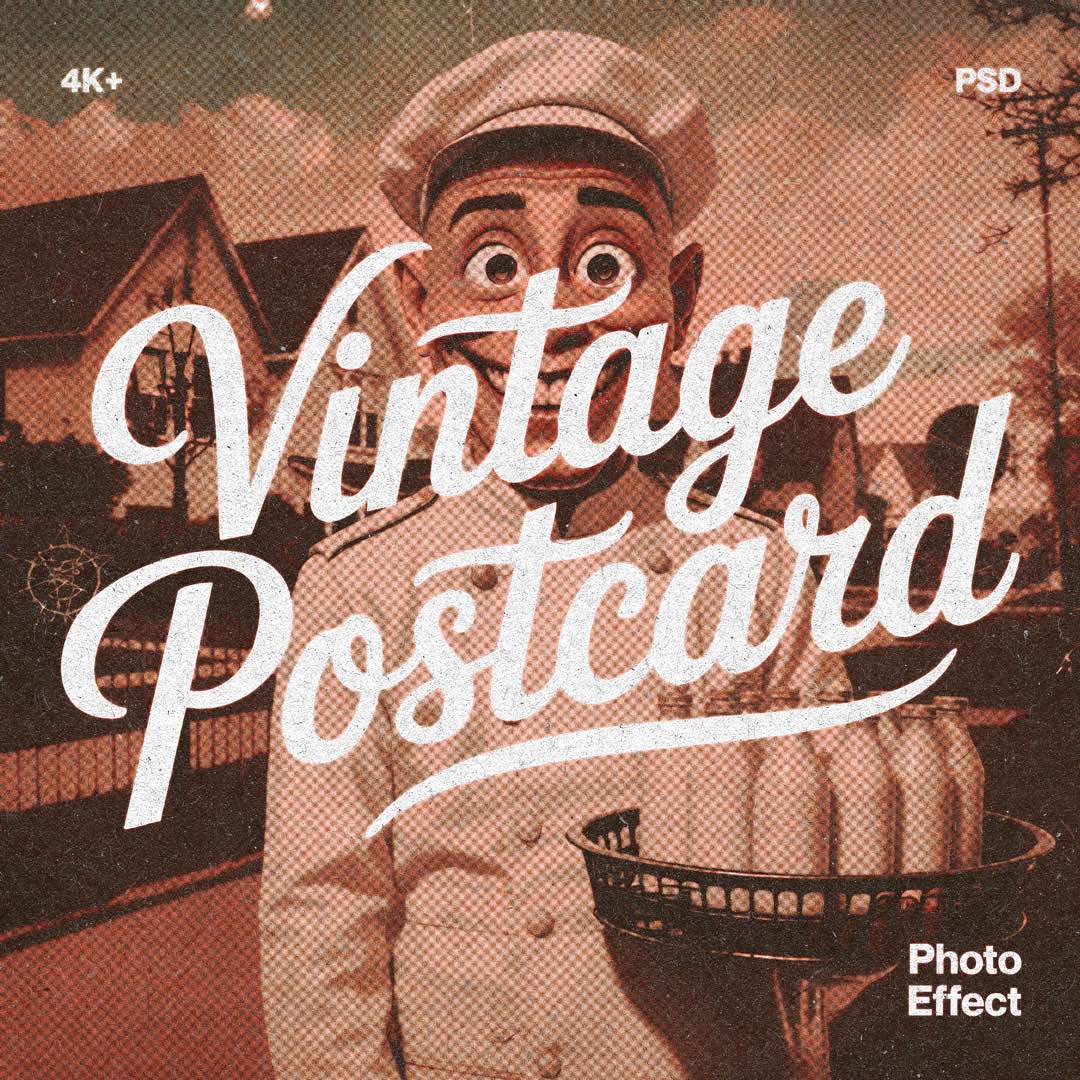 Vintage Postcard Photo Effect